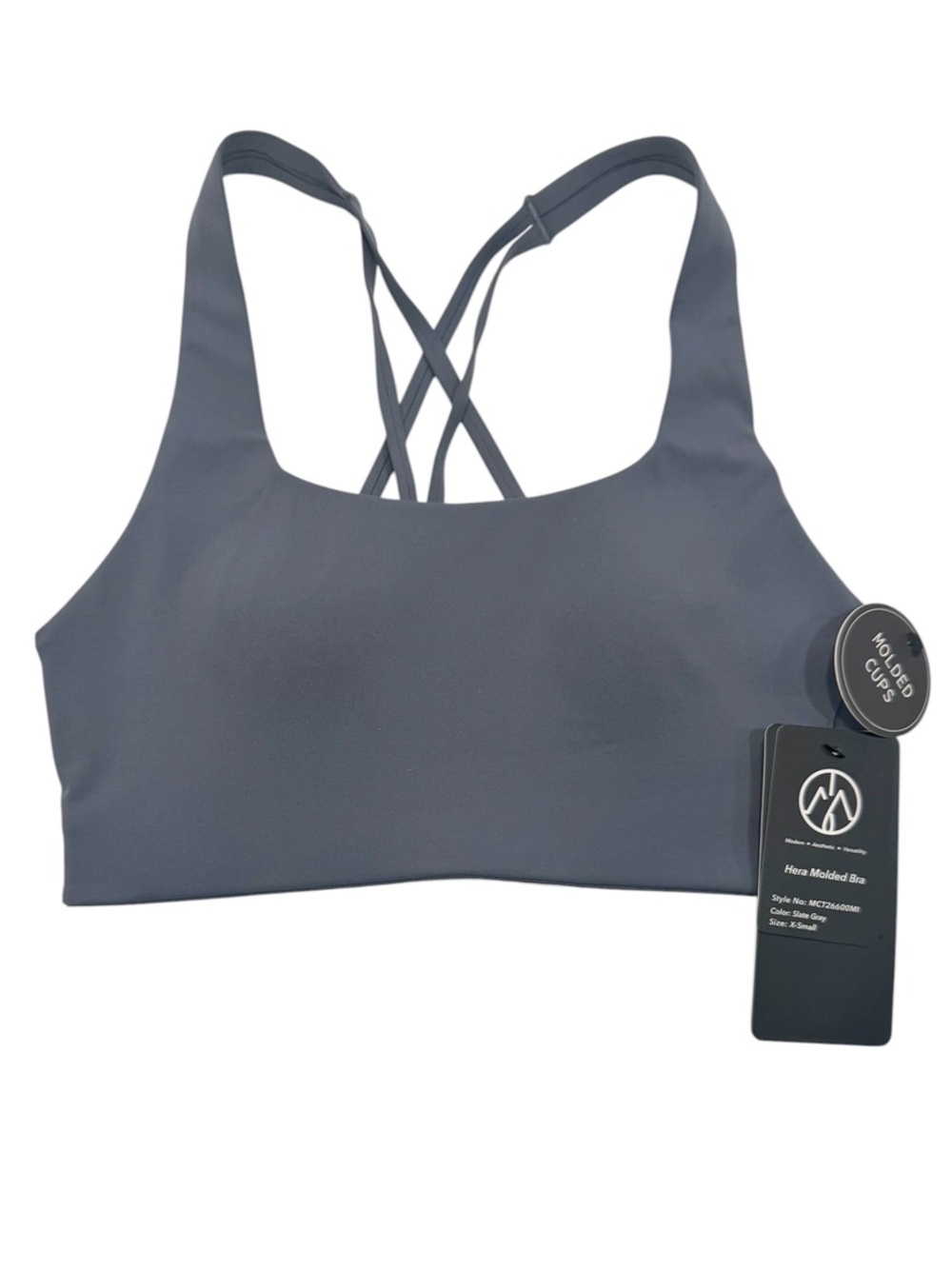MOVE THEOLOGY Hera Molded Strappy Sports Bra Back Cut Out Yoga Pilates NWT XS